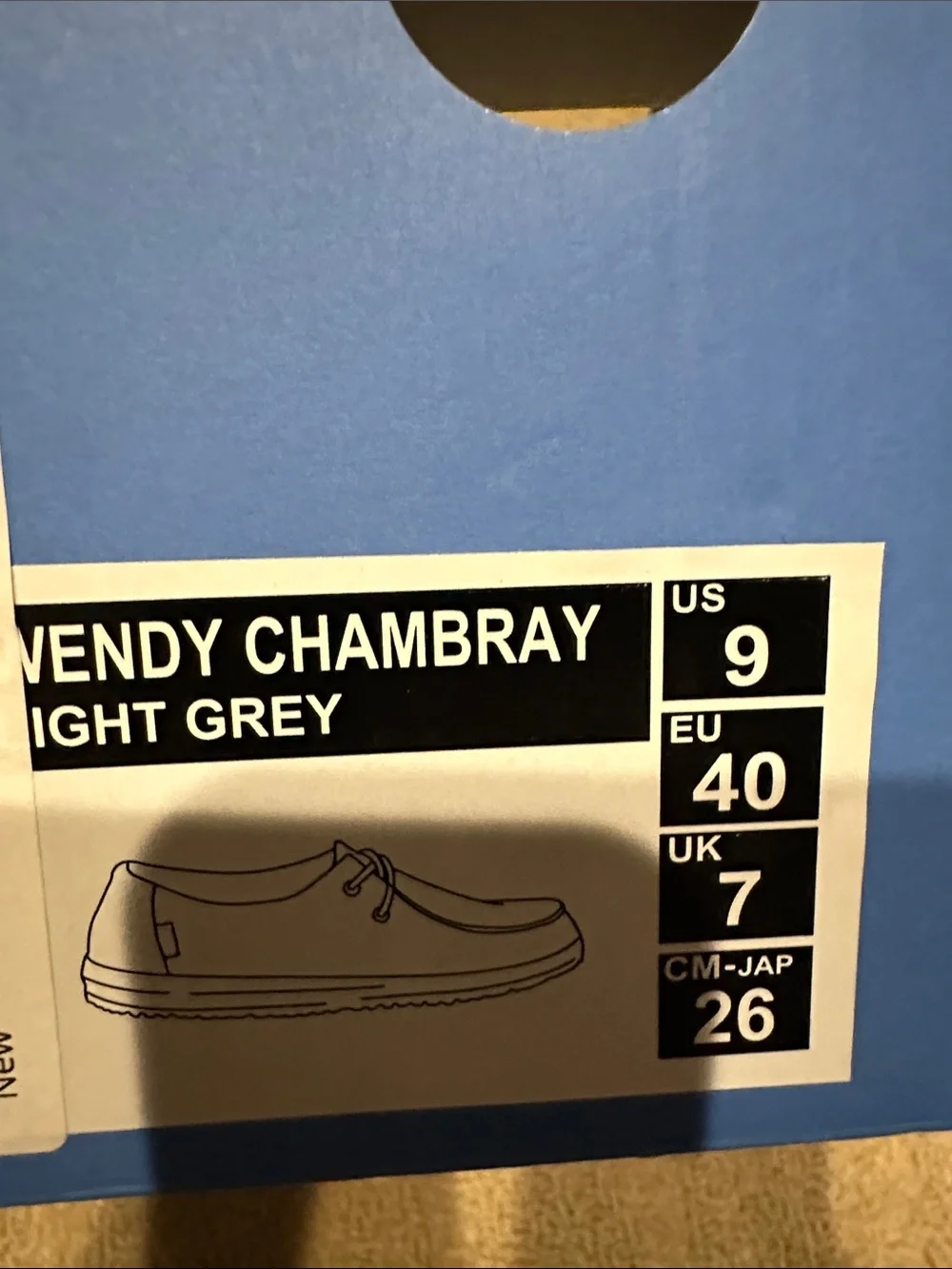 Hey Dudes Wendy Chambray Light Grey Women's Shoes